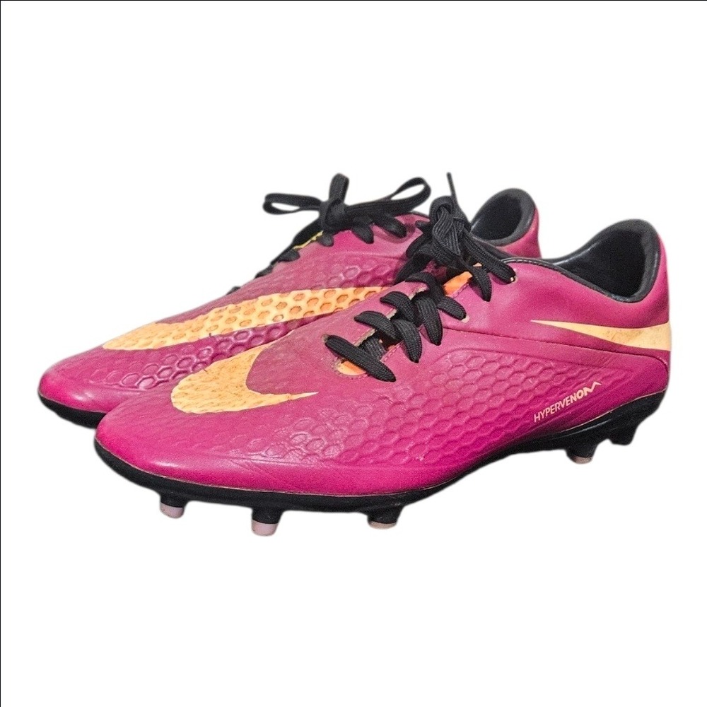 Nike Hypervenom Phelon FG Soccer Cleats Magenta Skull 599849-690 Womens 7.5